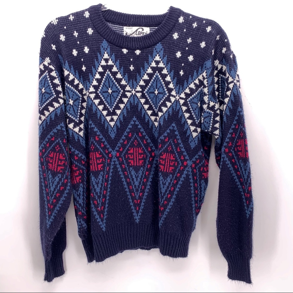 VINTAGE Steel Slopes Acrylic Knit Sweater Size S/M